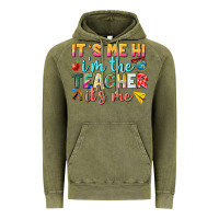 Vintage Olive its me hi im the teacher its me nca Vintage Hoodie - NancyCooperArtShop