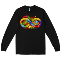 Black infinity symbol autism Long Sleeve Tee - LillyAllenDesigns