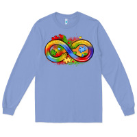 Colony Blue infinity symbol autism Long Sleeve Tee - LillyAllenDesigns