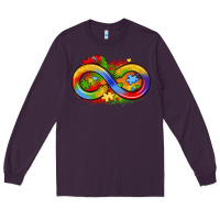 Plum infinity symbol autism Long Sleeve Tee - LillyAllenDesigns