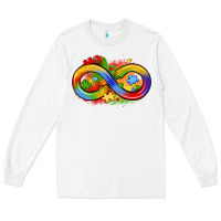White infinity symbol autism Long Sleeve Tee - LillyAllenDesigns
