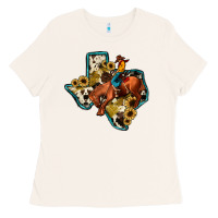 Bone rodeo sunflower texas map Ladies Tee - JahusDesignShop