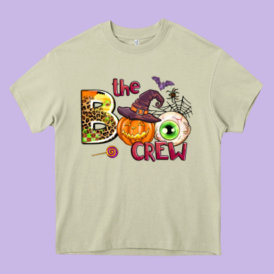The Boo Crew Heavy Core Tee Designed By Adodesignshop