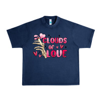 Navy clouds of love Urban Heavy Tee - MaliasSmallBusiness