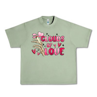 Oil Green clouds of love Urban Heavy Tee - MaliasSmallBusiness