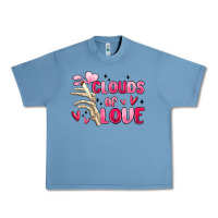 Pebble Blue clouds of love Urban Heavy Tee - MaliasSmallBusiness