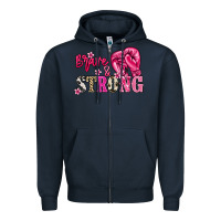 Navy brave and strong Zipper Hoodie - NancyCooperArtShop