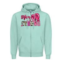 Seafoam brave and strong Zipper Hoodie - NancyCooperArtShop