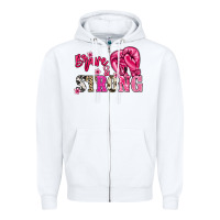 White brave and strong Zipper Hoodie - NancyCooperArtShop