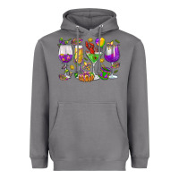 Storm Mardi Gras wine glasses Heavyweight Hoodie - HowdyJamesFarm