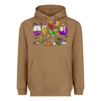 Toasted Coconut Mardi Gras wine glasses Heavyweight Hoodie - HowdyJamesFarm
