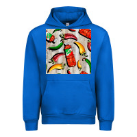 Cobalt mexican chili and pepper seamless pattern Urban Hoodie - BundleAndBundleShop