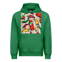 Emerald mexican chili and pepper seamless pattern Urban Hoodie - BundleAndBundleShop