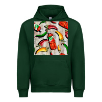 Foreset Green mexican chili and pepper seamless pattern Urban Hoodie - BundleAndBundleShop