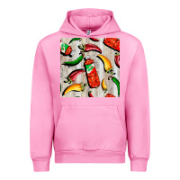 Fuchsia Pink mexican chili and pepper seamless pattern Urban Hoodie - BundleAndBundleShop