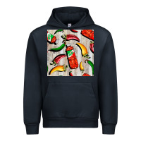 Navy mexican chili and pepper seamless pattern Urban Hoodie - BundleAndBundleShop