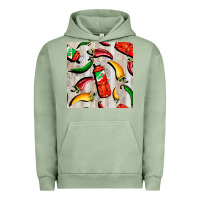 Pigment Oil Green mexican chili and pepper seamless pattern Urban Hoodie - BundleAndBundleShop