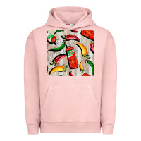 Pigment Salmon mexican chili and pepper seamless pattern Urban Hoodie - BundleAndBundleShop