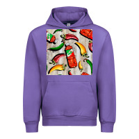 Tulip mexican chili and pepper seamless pattern Urban Hoodie - BundleAndBundleShop
