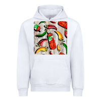 White mexican chili and pepper seamless pattern Urban Hoodie - BundleAndBundleShop