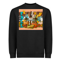 Black Fall With Baby Goat Heavyweight Sweatshirt - LillyAllenDesigns