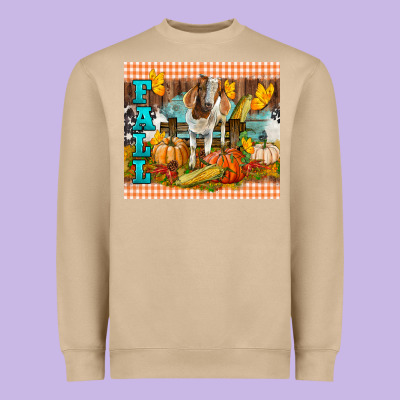 Fall With Baby Goat Heavyweight Sweatshirt Designed By Lillyallendesigns