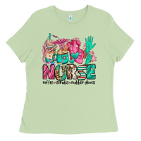 Matcha nurse coffee scrubs rubber gloves Ladies Tee - Jasminsmagicworld