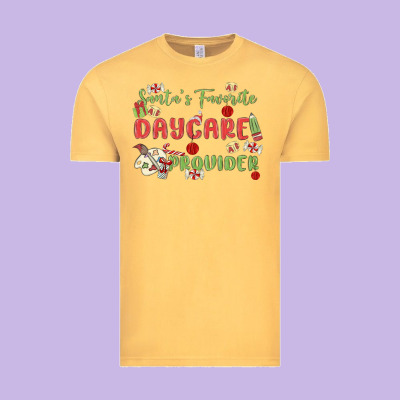 Santa's Favorite Daycare Provider Vintage Tee Designed By Maliassmallbusiness