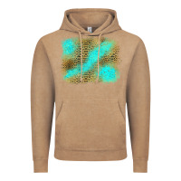 Turquoise Leopard Background Vintage Hoodie | Teevron