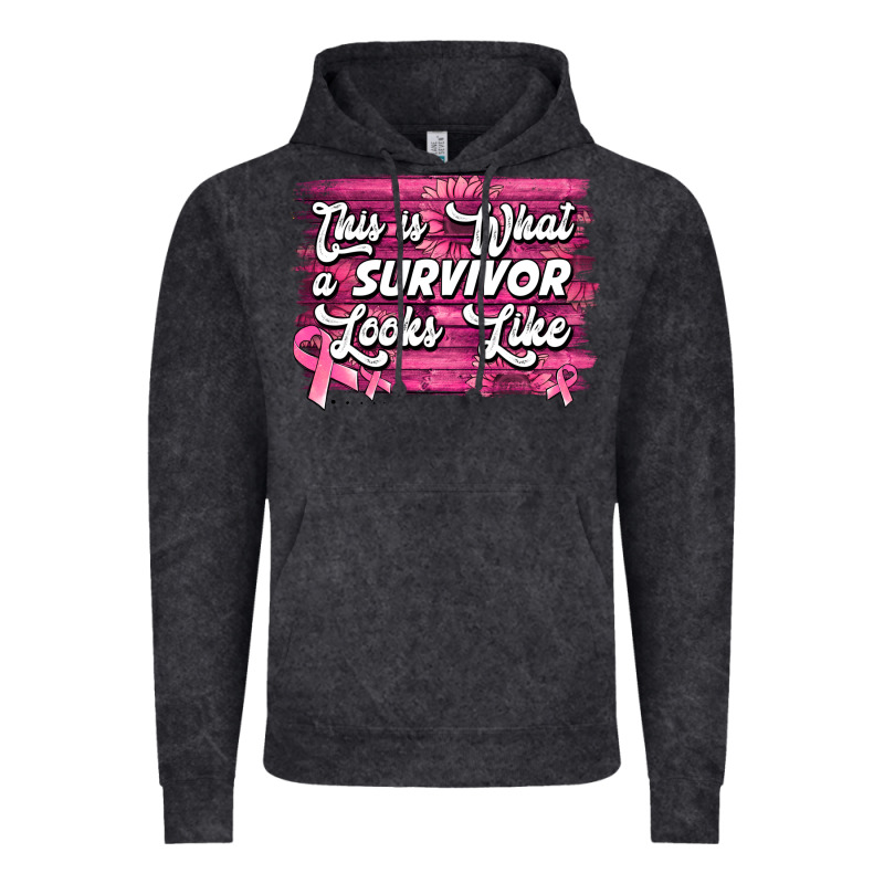 This Is What A Survivor Looks Like Breast Cancer Vintage Hoodie by NancyCooperArtShop | Teevron