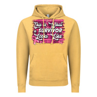 Vintage Mustard This is what a survivor looks like Breast Cancer Vintage Hoodie - NancyCooperArtShop