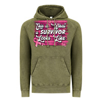 Vintage Olive This is what a survivor looks like Breast Cancer Vintage Hoodie - NancyCooperArtShop