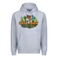 Heather Grey Small town Easter Day Premium Hoodie - HowdyJamesFarm