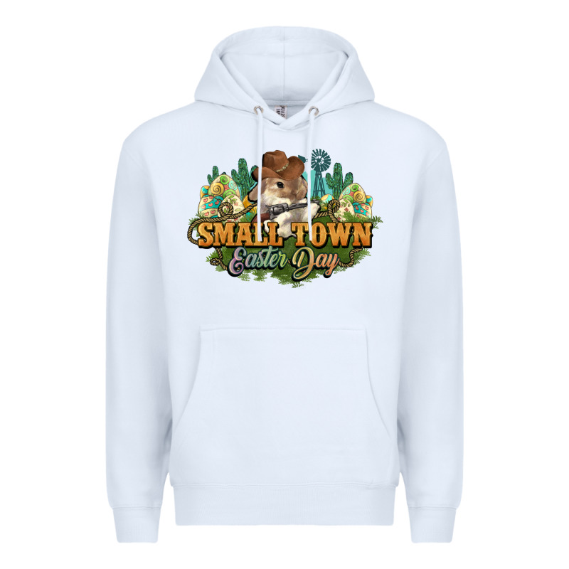 Small Town Easter Day Premium Hoodie by HowdyJamesFarm | Teevron