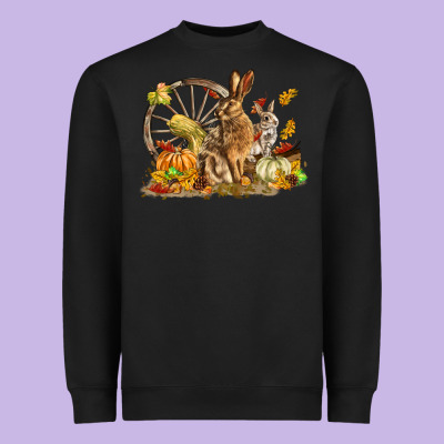 Fall Rabbit Heavyweight Sweatshirt Designed By Lillyallendesigns
