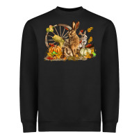 Black Fall Rabbit Heavyweight Sweatshirt - LillyAllenDesigns
