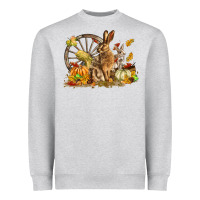 Heather Grey Fall Rabbit Heavyweight Sweatshirt - LillyAllenDesigns