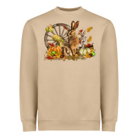 Mushroom Fall Rabbit Heavyweight Sweatshirt - LillyAllenDesigns