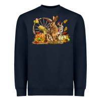 Navy Fall Rabbit Heavyweight Sweatshirt - LillyAllenDesigns