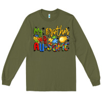 Army Green my brother is au some Long Sleeve Tee - LillyAllenDesigns