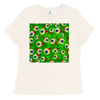 Bone halloween eye balls seamless pattern Ladies Tee - BundleAndBundleShop