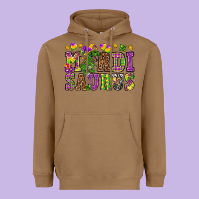 Mardi Saurus Heavyweight Hoodie Designed By Howdyjamesfarm
