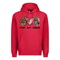 Cardinal peace love pitbull Premium Hoodie - JahusDesignShop