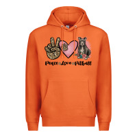 Carrot peace love pitbull Premium Hoodie - JahusDesignShop