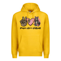 Lemon peace love pitbull Premium Hoodie - JahusDesignShop