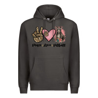 Smoke peace love pitbull Premium Hoodie - JahusDesignShop