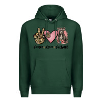 Sports Green peace love pitbull Premium Hoodie - JahusDesignShop