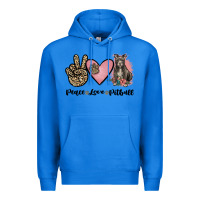 True Royal peace love pitbull Premium Hoodie - JahusDesignShop
