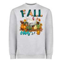 Heather Grey Fall Vibes Chicken Heavyweight Sweatshirt - LillyAllenDesigns