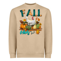 Mushroom Fall Vibes Chicken Heavyweight Sweatshirt - LillyAllenDesigns